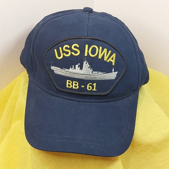 USS Iowa BB-61 US Navy Baseball Cap - Picture 1 of 10